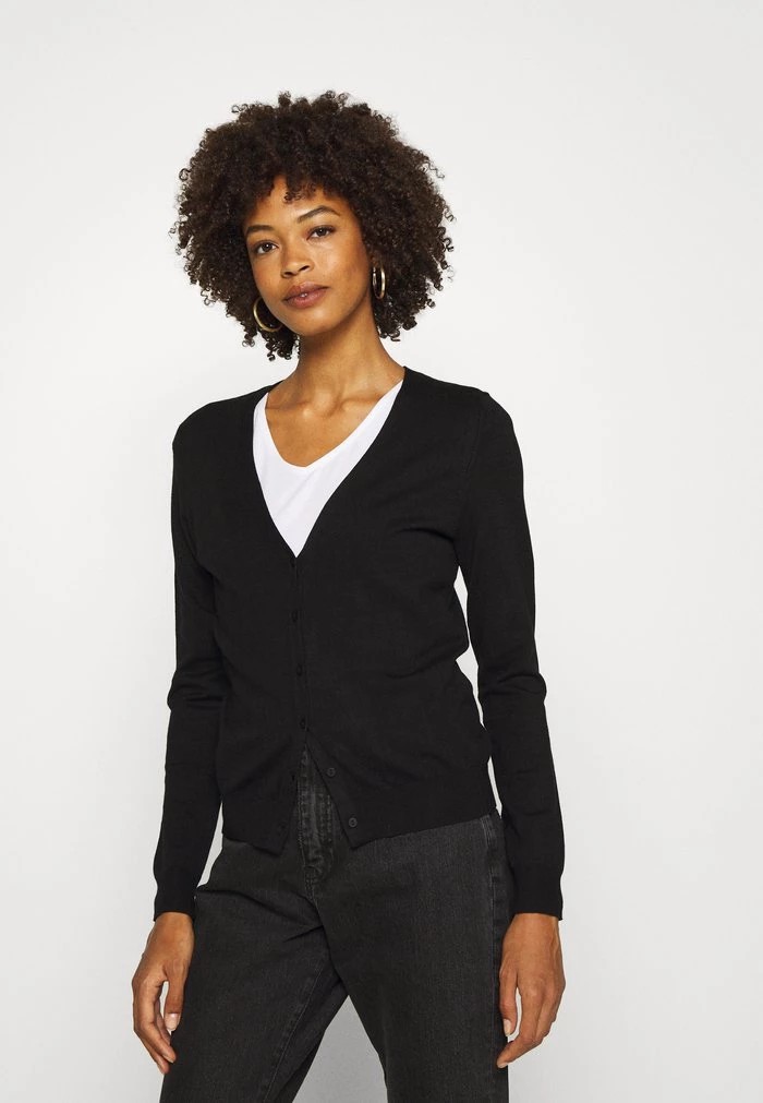 Cardigan ANNA FIELD Anna Field Basic V-neck Cardigan Noir Femme | KLU-0983375